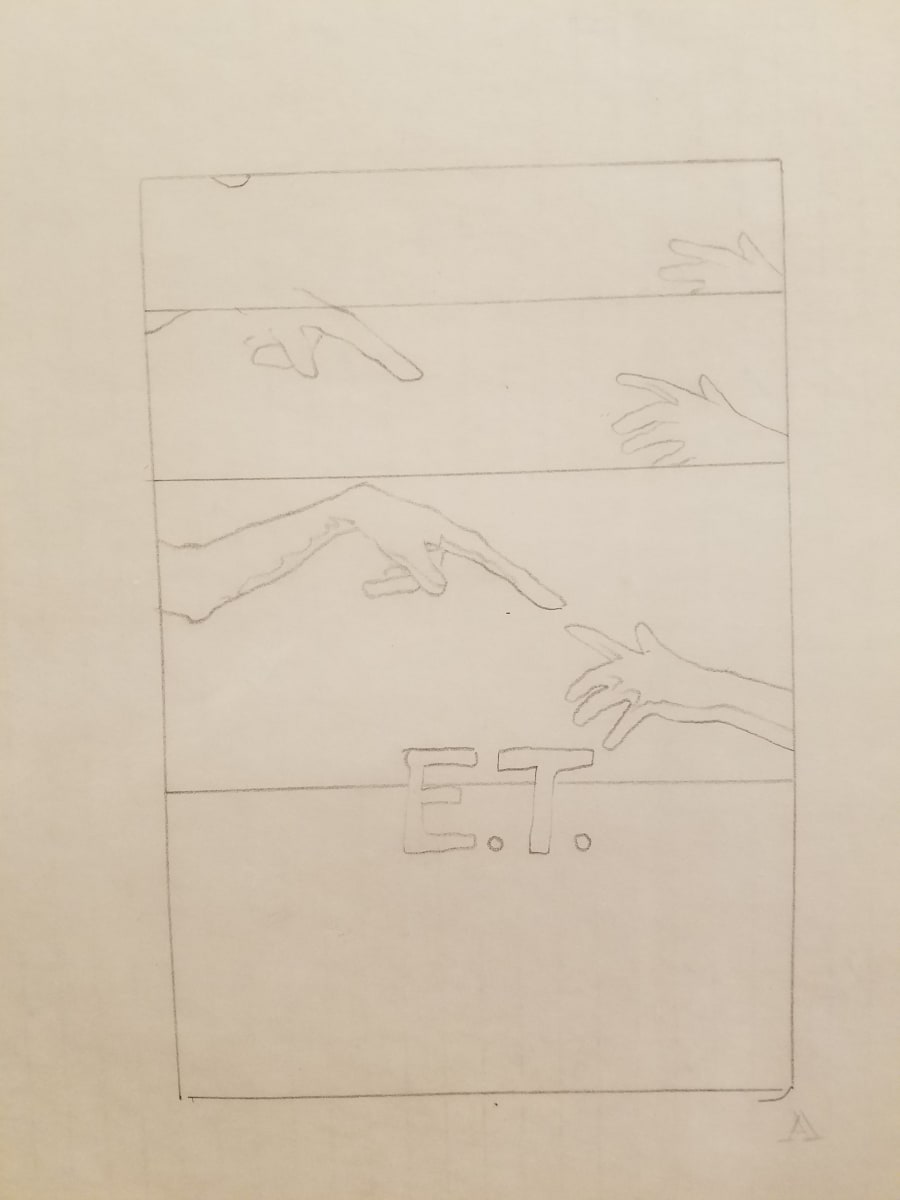 E.T. the Extra-Terrestrial Poster Concept Layout Sketch 2 by John Alvin, Image 1.