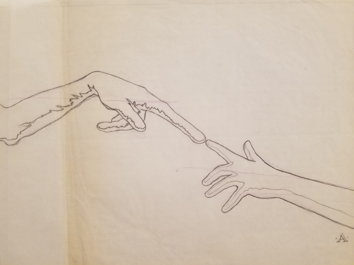 E.T. the Extra-Terrestrial Poster Concept Hand Study by John Alvin, Image 1.