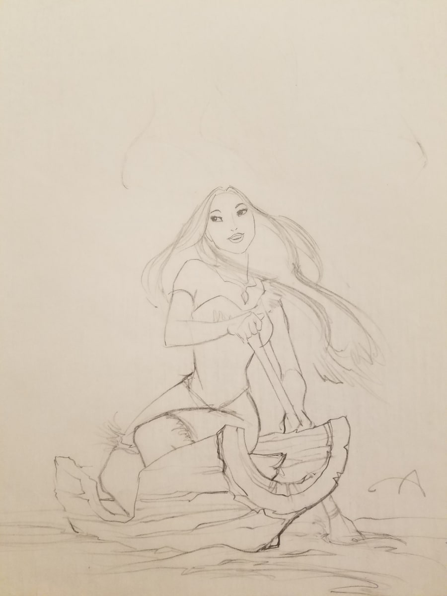 Pocahontas Poster Concept Art, Near Final Poster by John Alvin, Image 1.