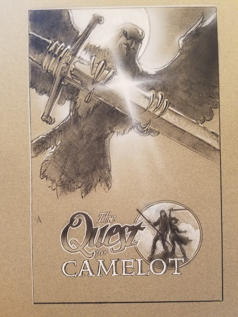Quest for Camelot Color Comp, Eagle and Sword by John Alvin, Image 1.