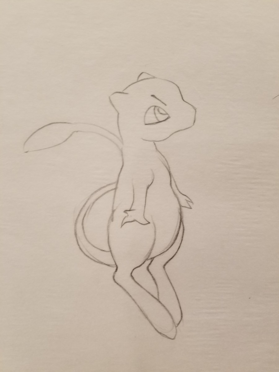 Pokemon: The First Movie Poster Concept, Mew Body Sketch 1 by John Alvin 