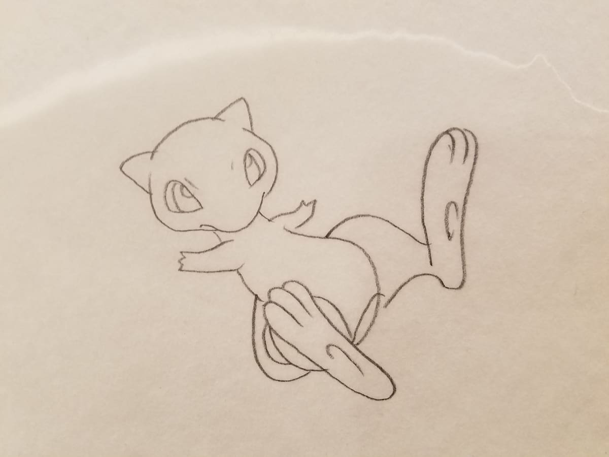 Pokemon: The First Movie Poster Concept, Mew Body Sketch 2 by John Alvin, Image 1.