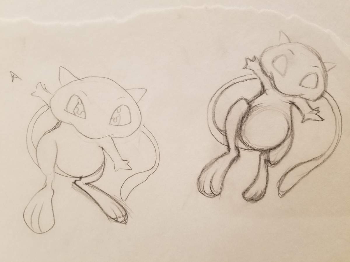 Pokemon: The First Movie Poster Concept, Mew Study by John Alvin, Image 1.