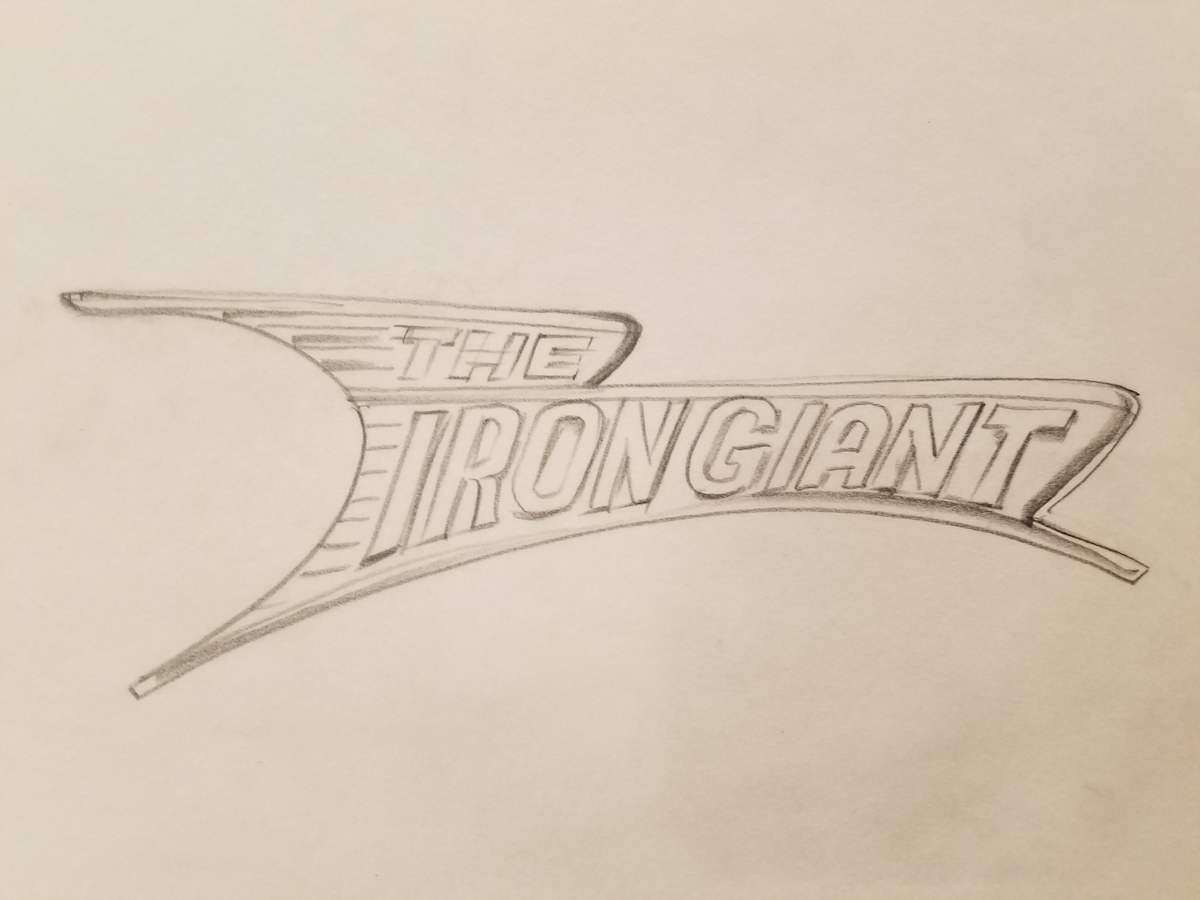 The Iron Giant Logo Concept, Old Aviator Style by John Alvin, Image 1.