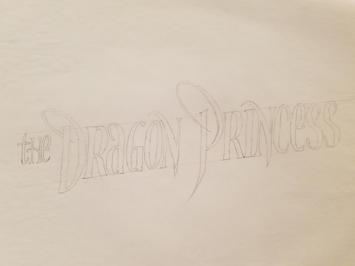 The Dragon Princess Sketch, Title by John Alvin, Image 1.