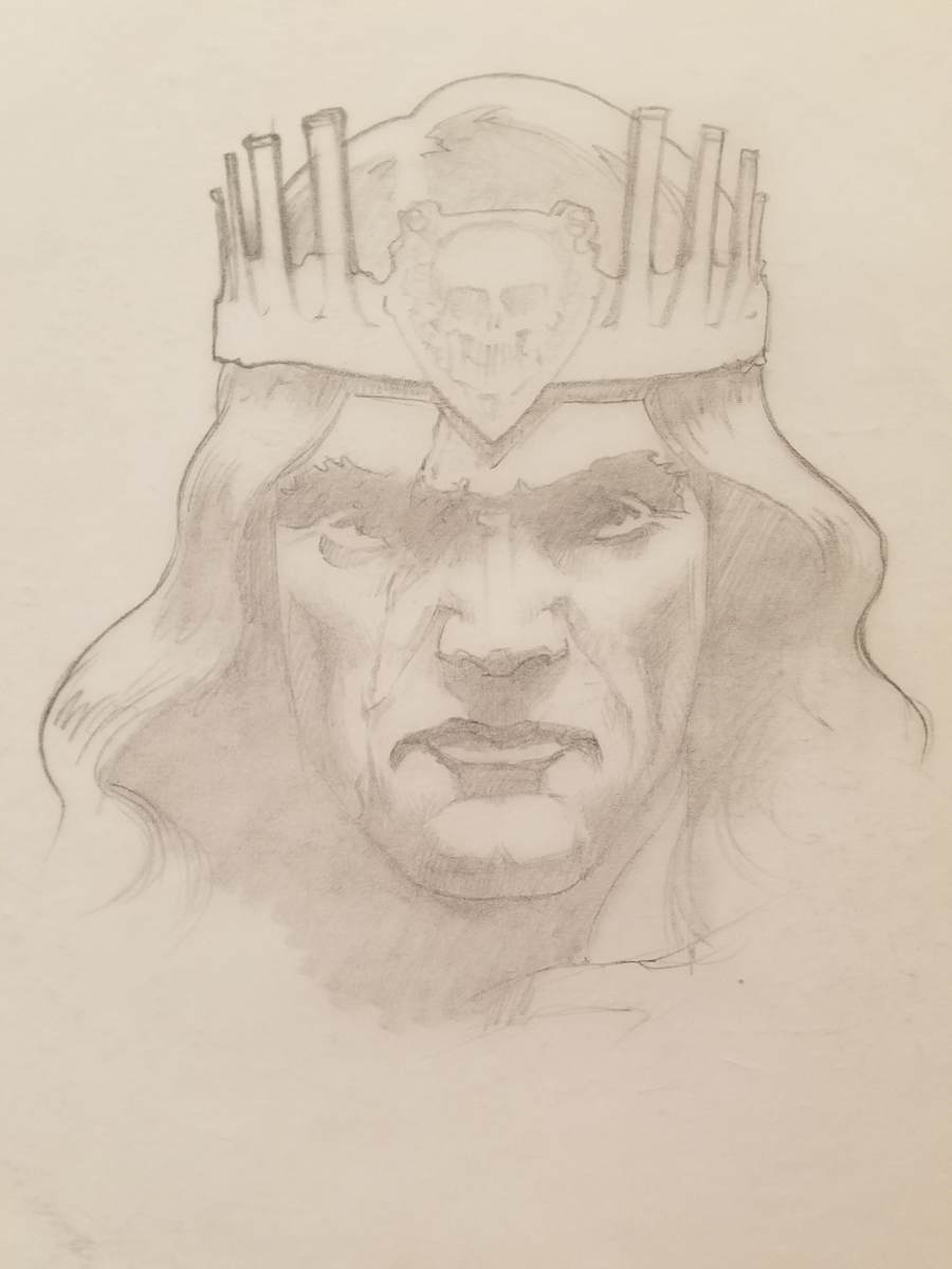 The Dragon Princess Sketch, Evil King Close Up by John Alvin, Image 1.