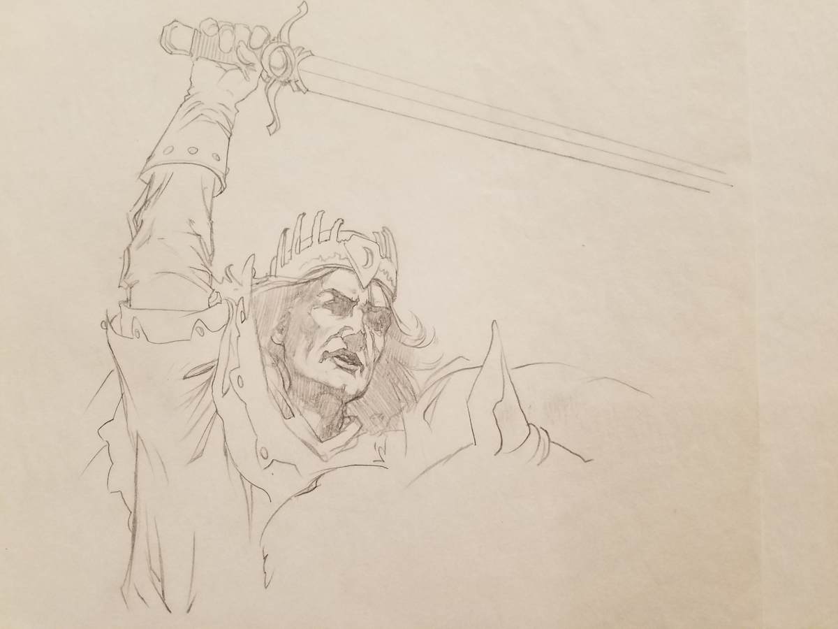 The Dragon Princess Sketch, Evil King Concept for Color Comp by John Alvin, Image 1.