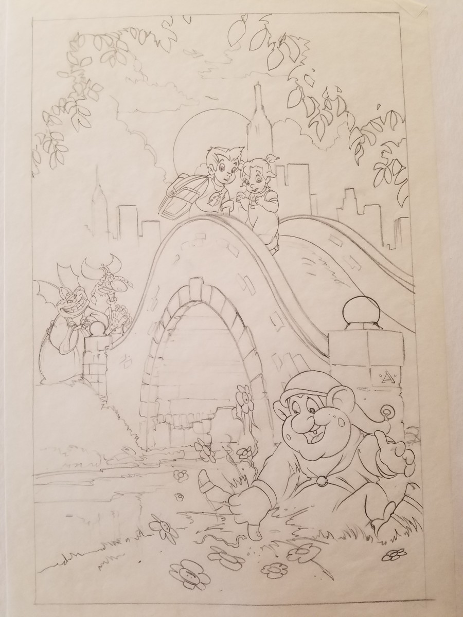 Troll in Central Park Poster Concept, Troll & Kids With Boat by John Alvin 