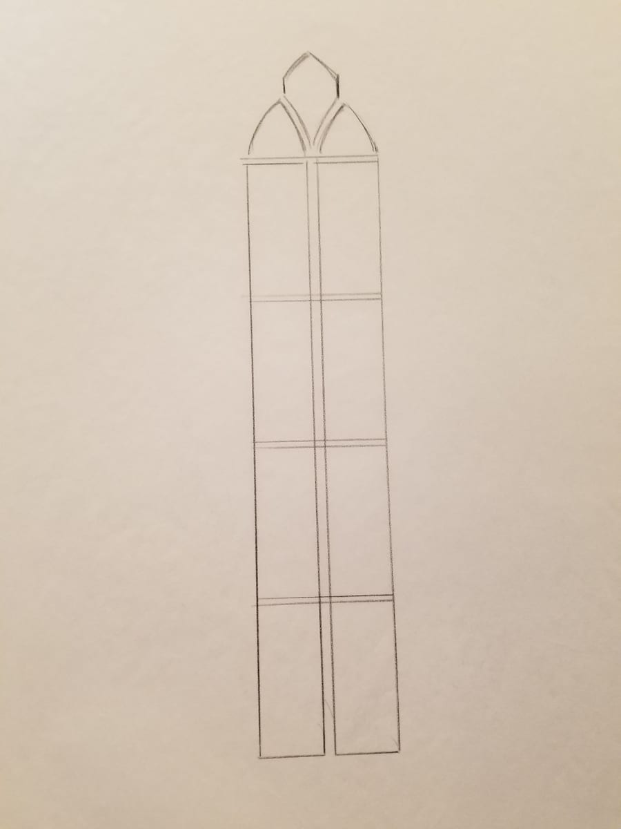 The Hunchback of Notre Dame Poster Concept, Cathedral Window Sketch by John Alvin, Image 1.