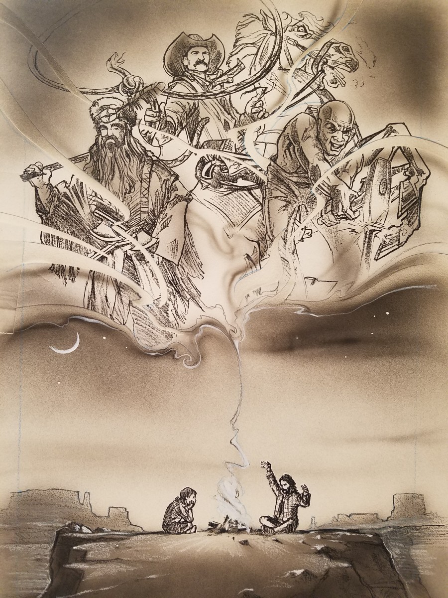 Tall Tale Poster Concept Art, Characters from Smoke by John Alvin 