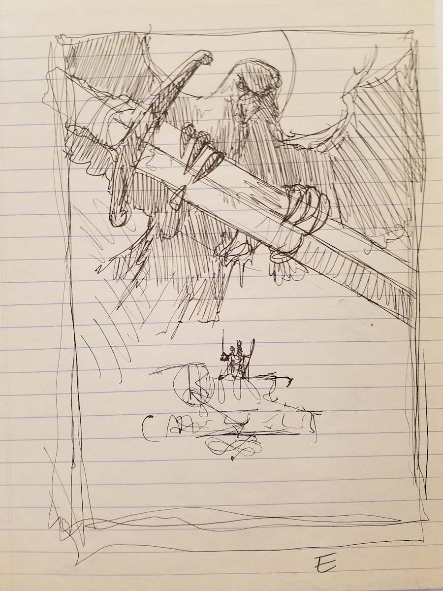 Quest for Camelot Very Rough Concept Sketch by John Alvin, Image 1.