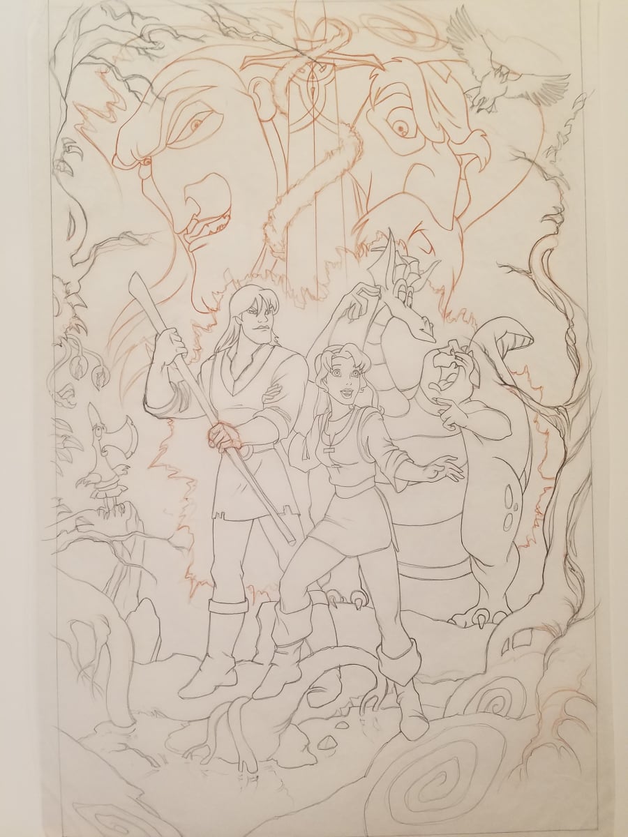 Quest for Camelot Poster Concept, Cast in Center by John Alvin, Image 1.