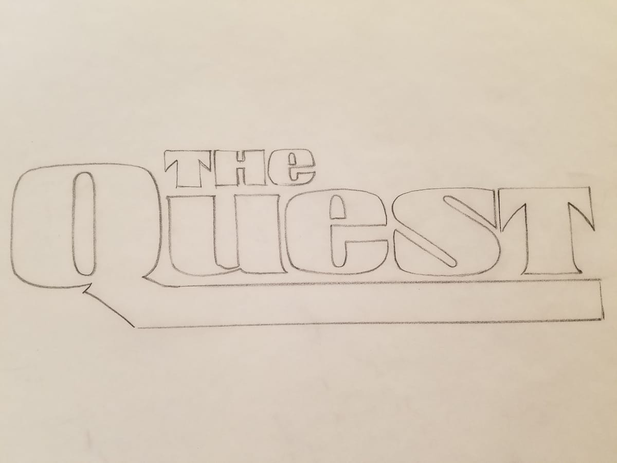 Quest for Camelot Title Concept, Block Text by John Alvin, Image 1.