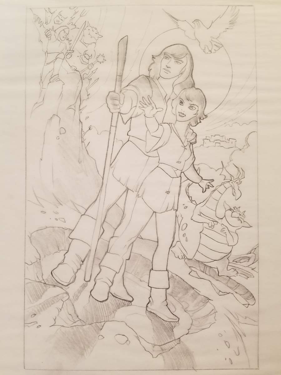 Quest for Camelot Poster Concept, Kaylee & Garrett Standing by John Alvin, Image 1.