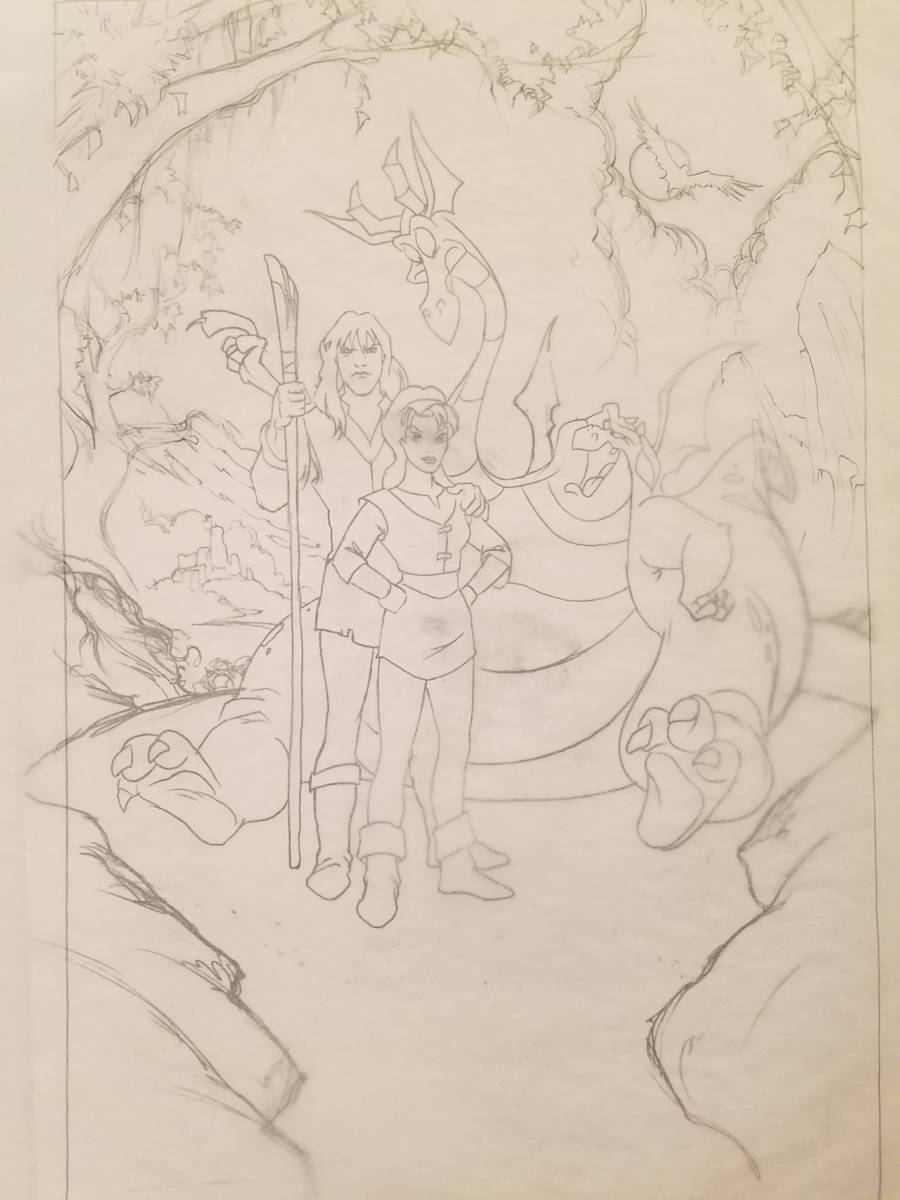 Quest for Camelot Poster Concept, Two Pieces Overlaid by John Alvin, Image 1.