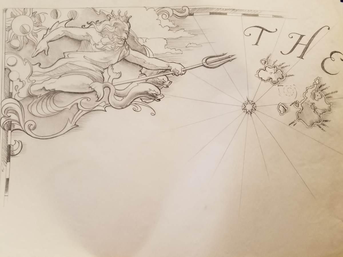 Hook Production Art, Poseidon Graphite by John Alvin, Image 1.
