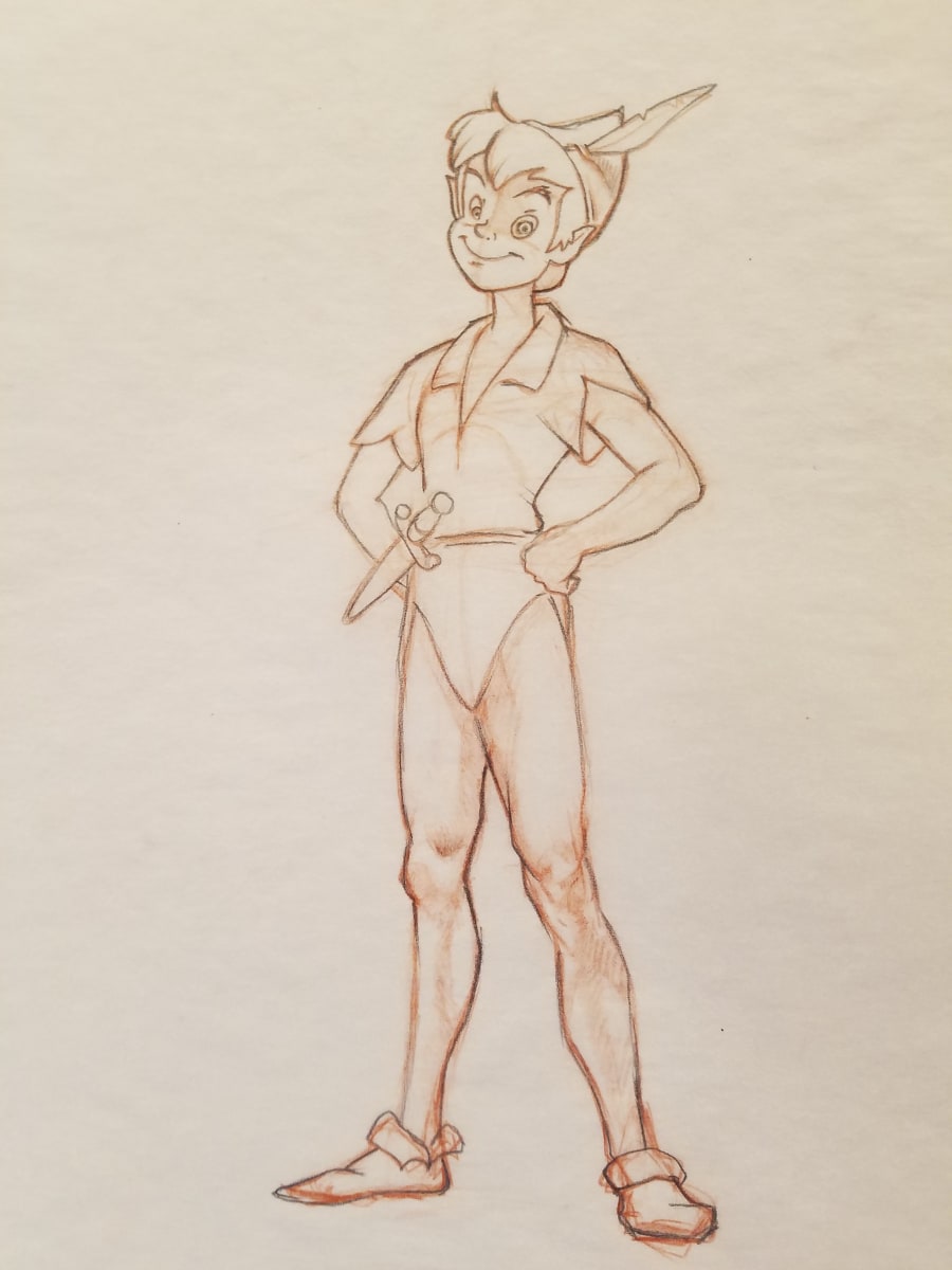 Peter Pan Poster Concept Art, Peter Swirly Eyes by John Alvin, Image 1.