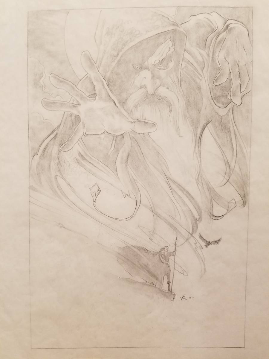 Quest for Camelot Poster Concept, Merlin Casting Spell by John Alvin, Image 1.