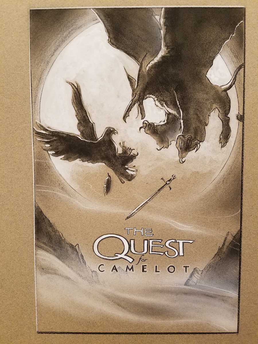 Quest for Camelot Poster Concept Eagle & Dragon by John Alvin, Image 1.