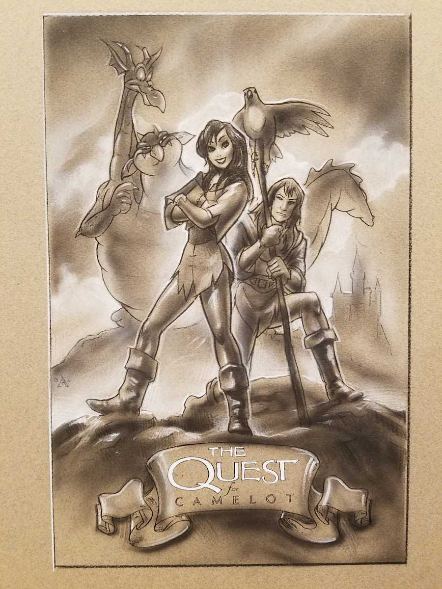 Quest for Camelot Poster Concept, Kaylee, Garrett, Devon, Cornwall by John Alvin, Image 1.
