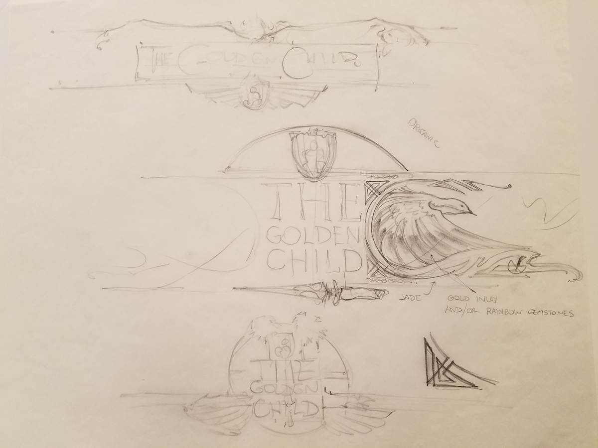 The Golden Child Logo Concept, Layout Concepts of Title by John Alvin, Image 1.