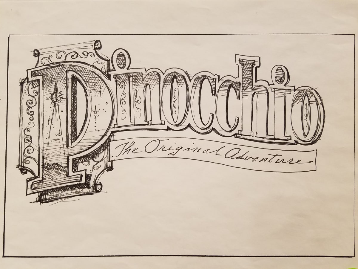 Pinocchio Rerelease Title Concept by John Alvin, Image 1.