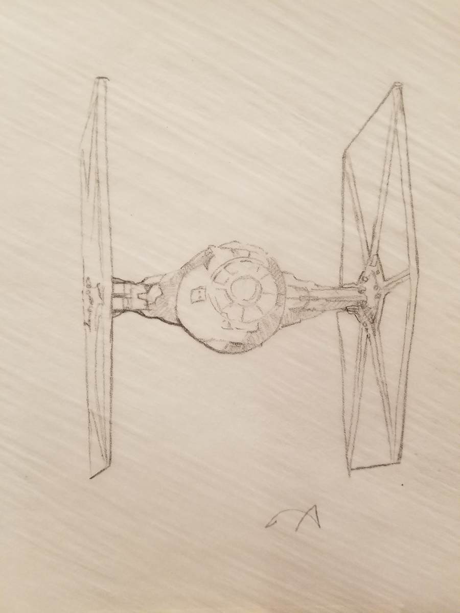 Star Wars Chess Set  for Danbury Mint: TIE Fighter Concept by John Alvin, Image 1.