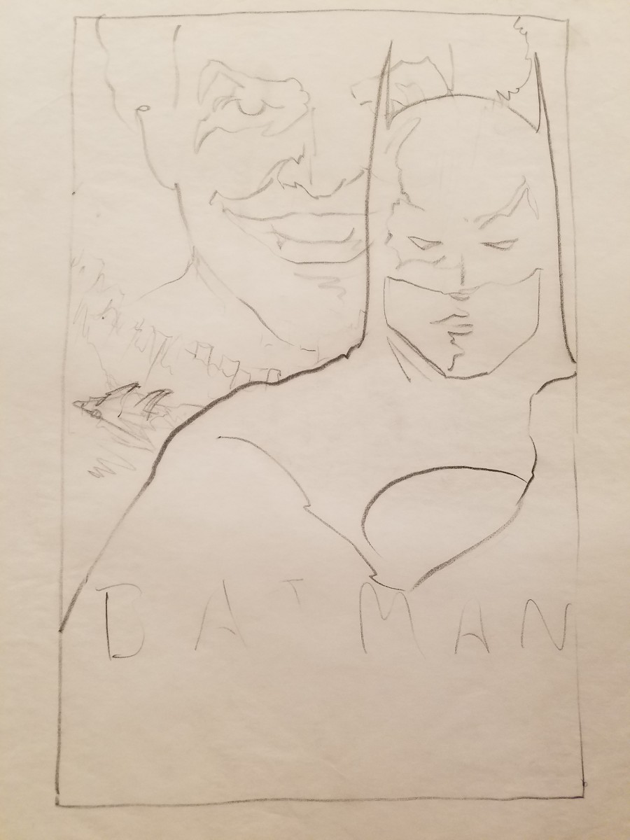 Batman Poster Concept,  Joker Looming by John Alvin 