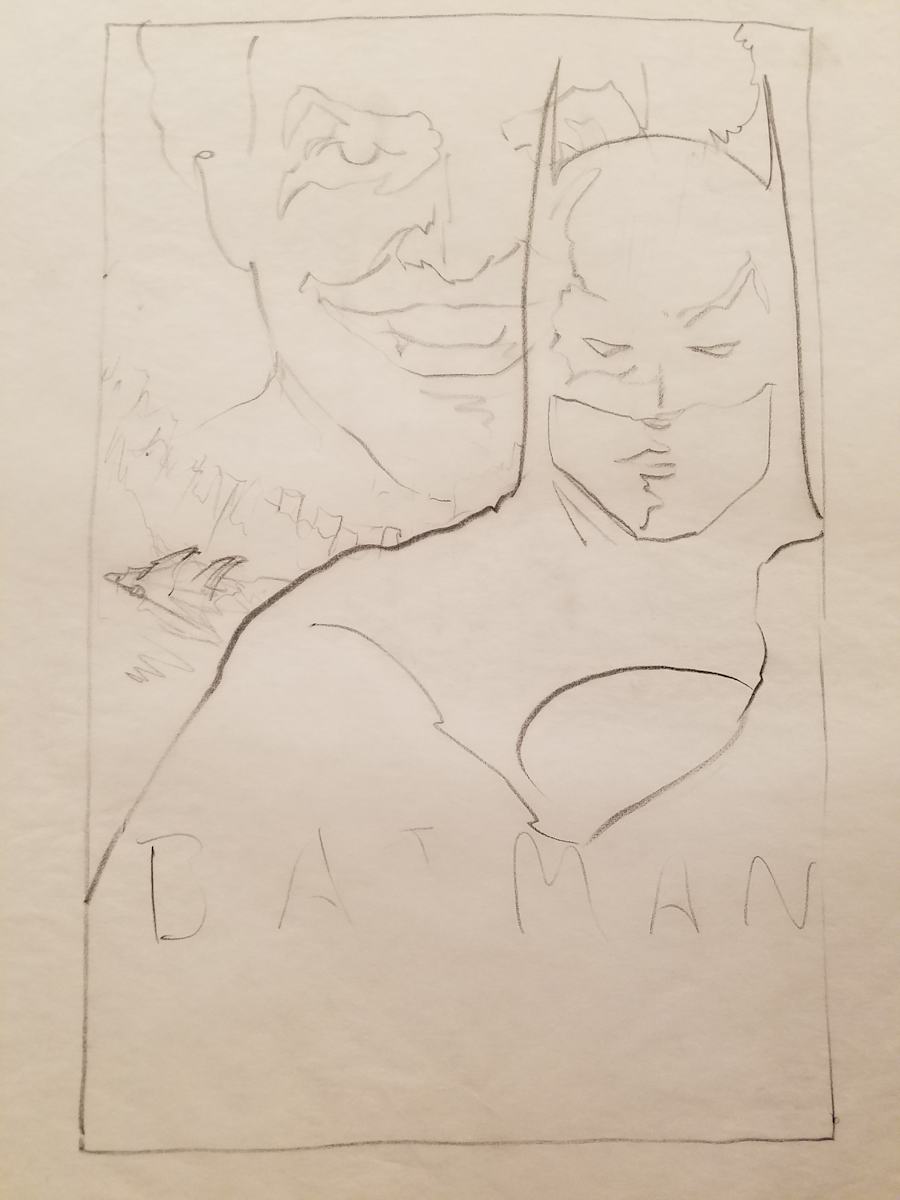Batman Poster Concept,  Joker Looming by John Alvin, Image 1.