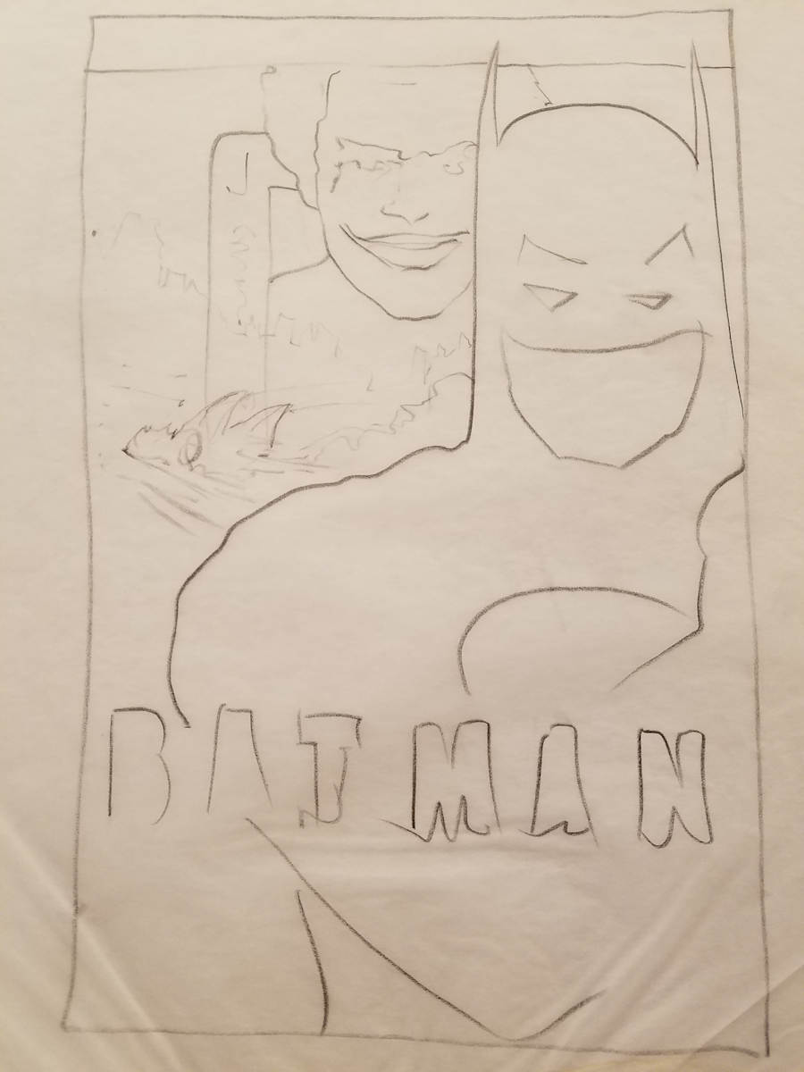Batman Poster Concept, Unfinished Title by John Alvin, Image 1.