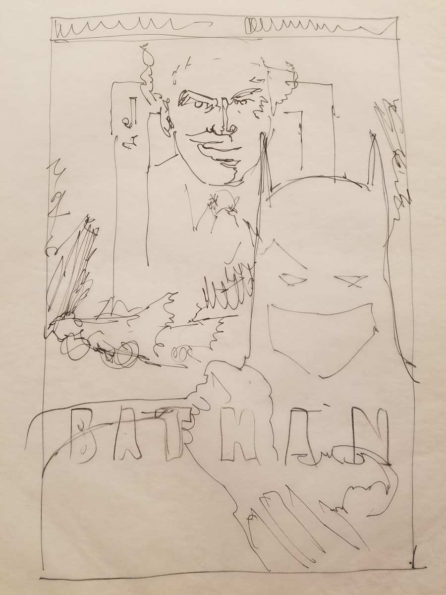 Batman Poster Concept Batman in Foreground by John Alvin, Image 1.