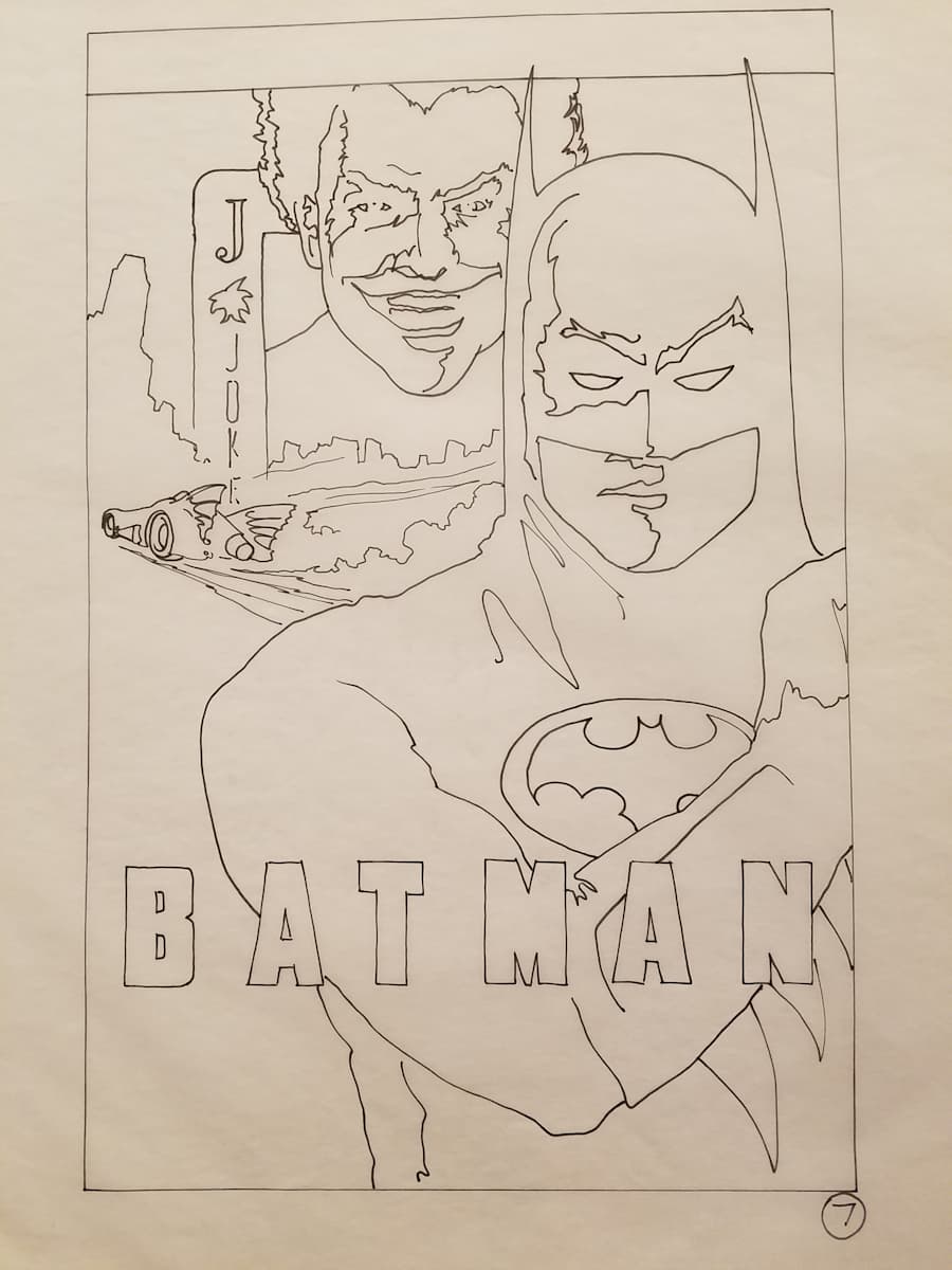 Batman Poster Concept,  Batman "7" by John Alvin, Image 1.