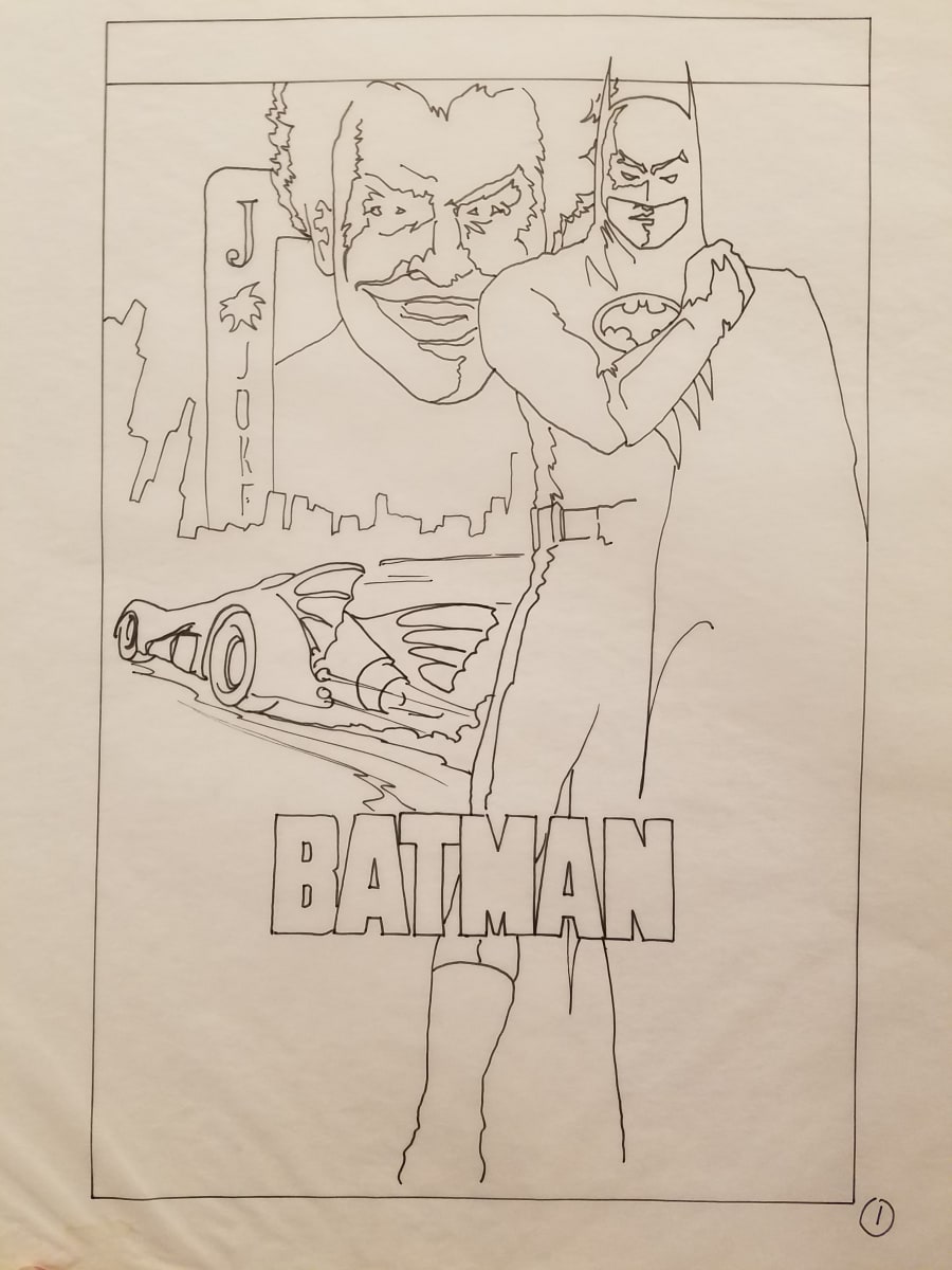 Batman Poster Concept, Full Body Batman "1" by John Alvin, Image 1.