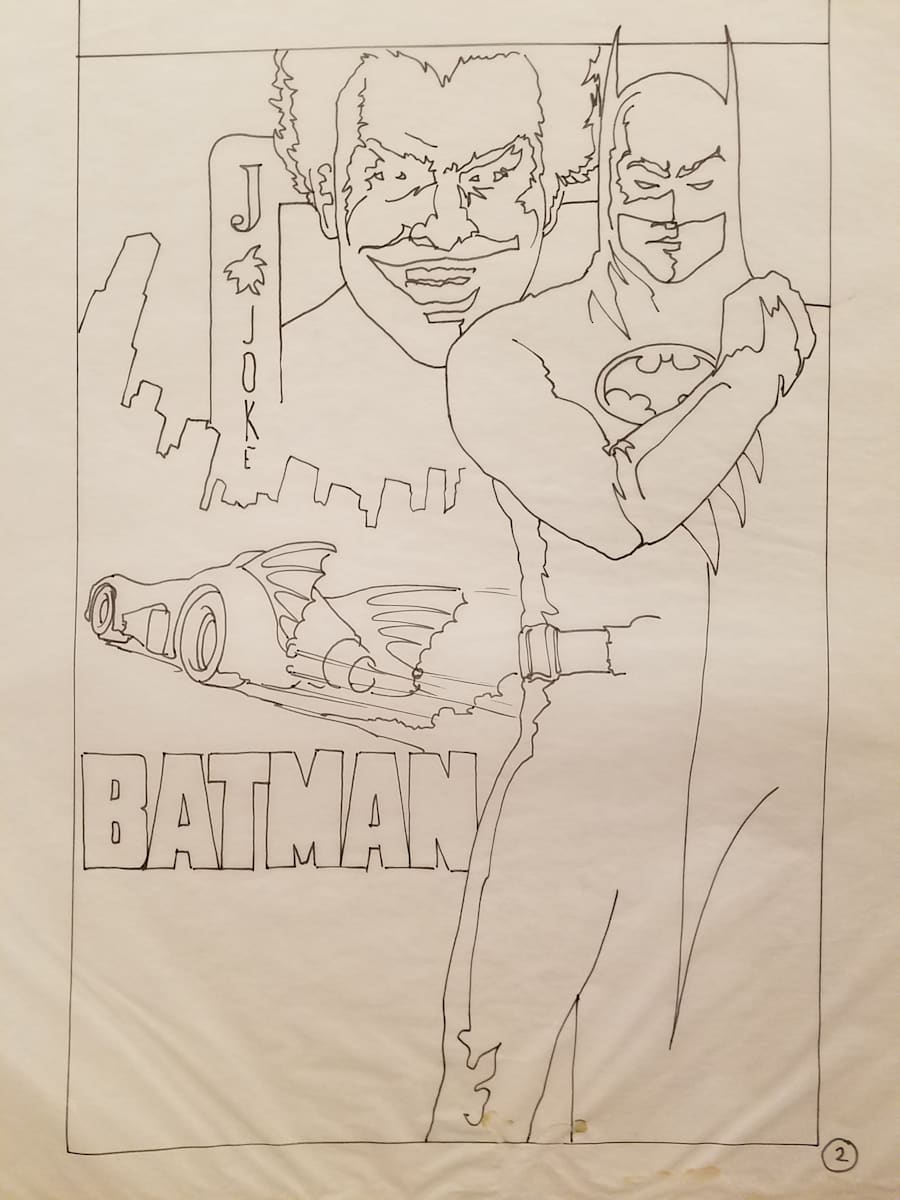 Batman Poster Concept, Full Body Batman "2" by John Alvin, Image 1.