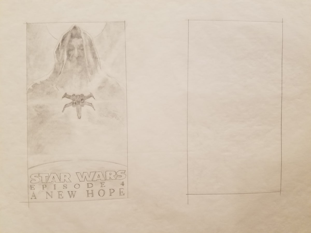 Star Wars Original Trilogy VHS Cover for A New Hope by John Alvin, Image 1.