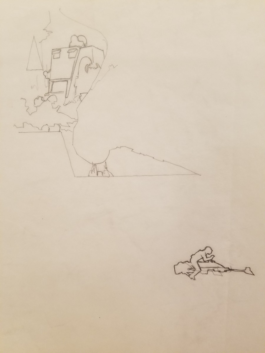 Star Wars 10th Anniversary Poster, Incomplete "A" With AT-ST by John Alvin 