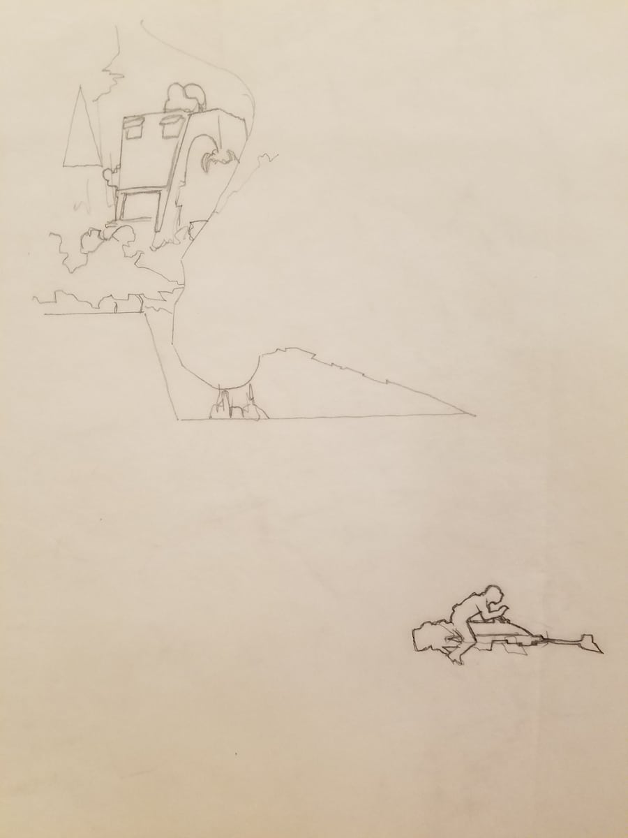 Star Wars 10th Anniversary Poster, Incomplete "A" With AT-ST by John Alvin, Image 1.