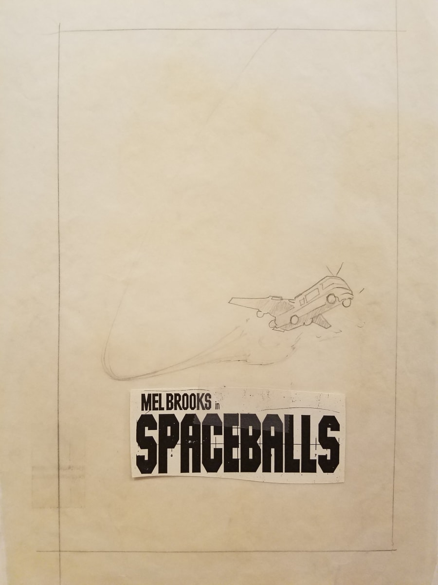 Spaceballs Poster Concept Layout, Printed Title by John Alvin, Image 1.
