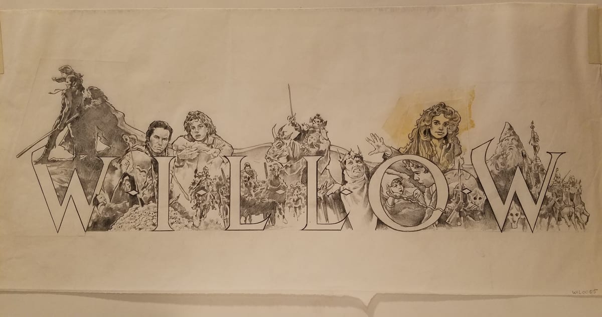 Willow Logo Concept, Characters Throughout Each Letter of Title by John Alvin, Image 1.