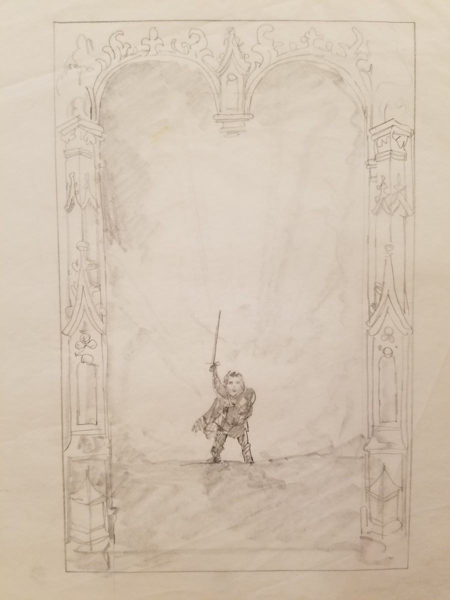 Willow Poster Concept, Willow in Armor Raising Sword by John Alvin 