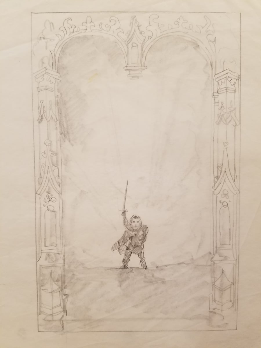 Willow Poster Concept, Willow in Armor Raising Sword by John Alvin, Image 1.