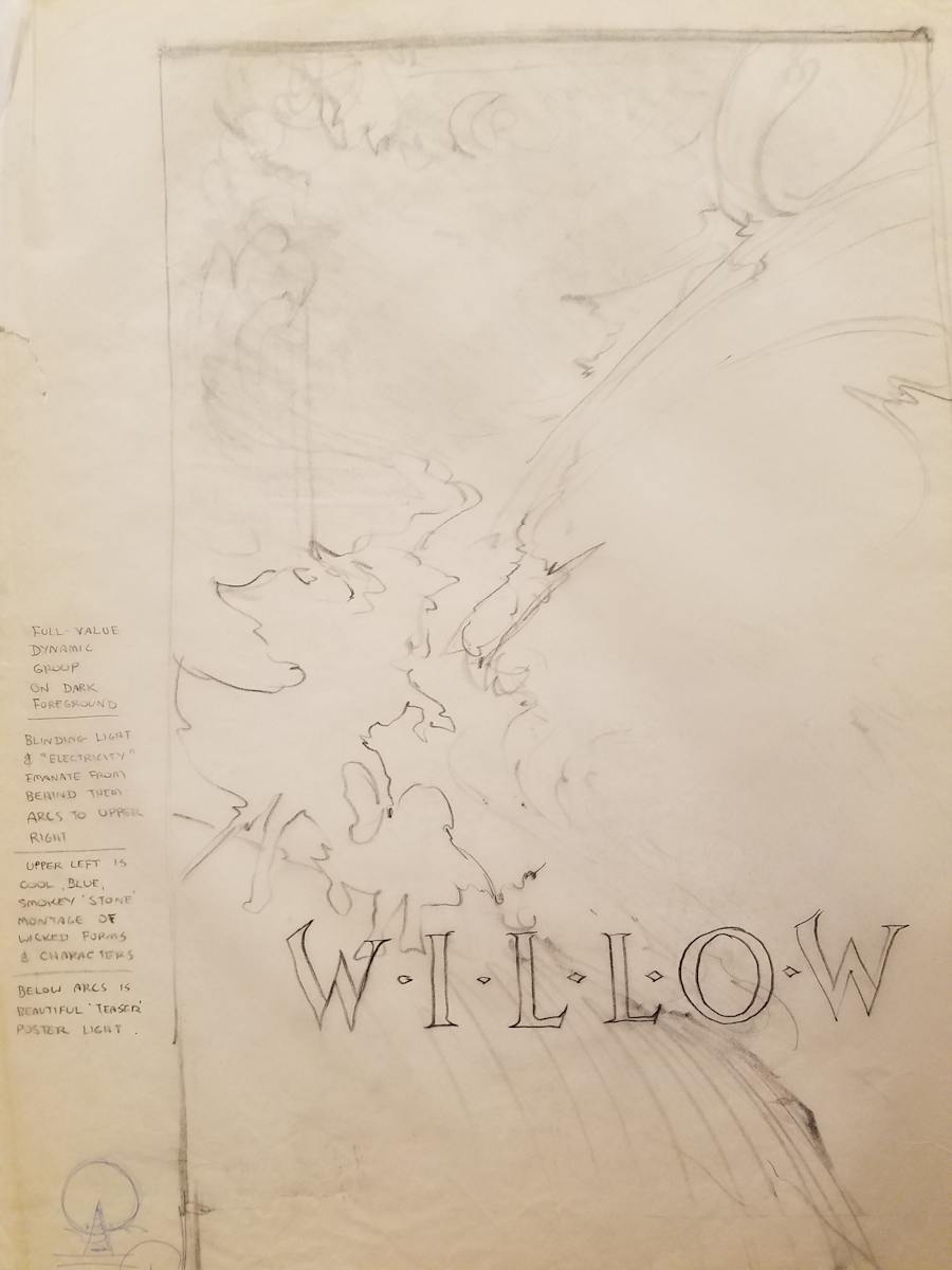 Willow Poster Concept, "Full-value dynamic group on dark foreground" by John Alvin, Image 1.