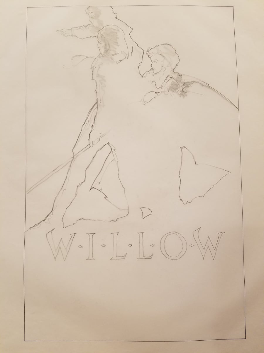 Willow Poster Concept, Cast Looking Left by John Alvin, Image 1.