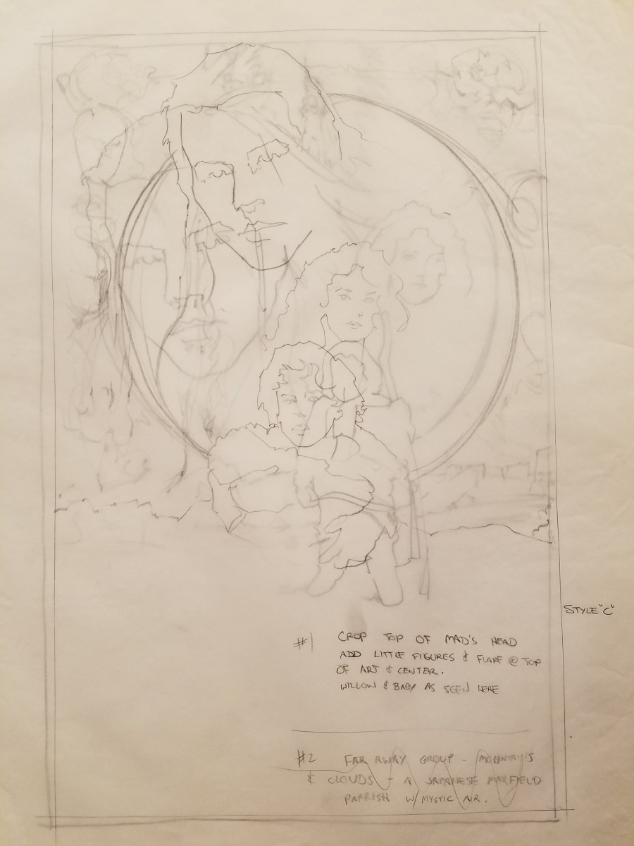 Willow Poster Concept, Two Pieces Stapled by John Alvin 