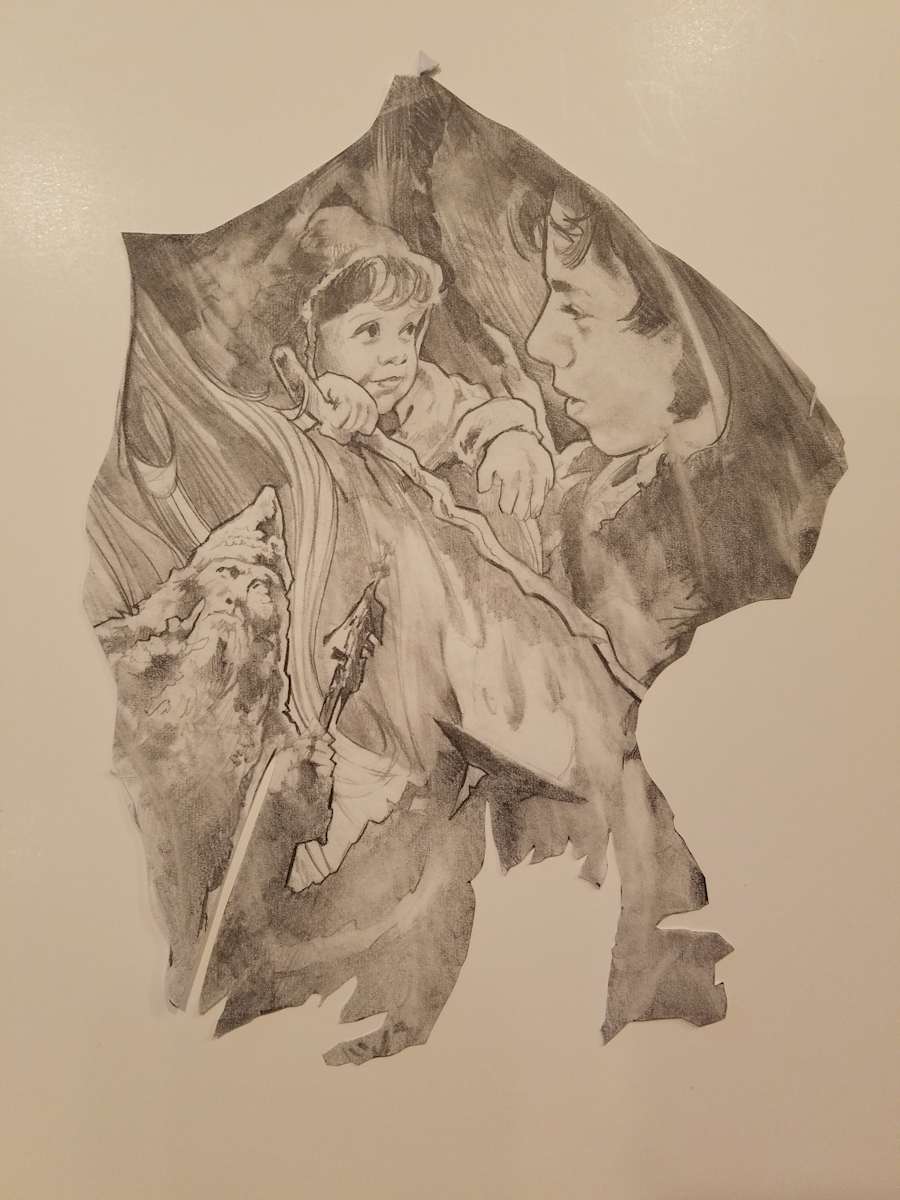 Willow Poster Concept, Wizard and Brazier Below by John Alvin, Image 1.