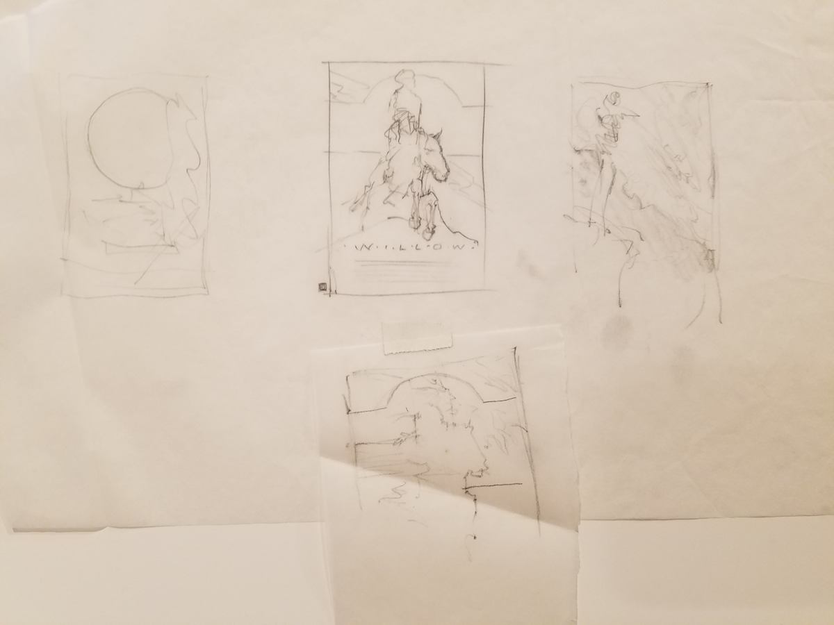 Willow Poster Concept, Four Poster Layout Concepts by John Alvin, Image 1.