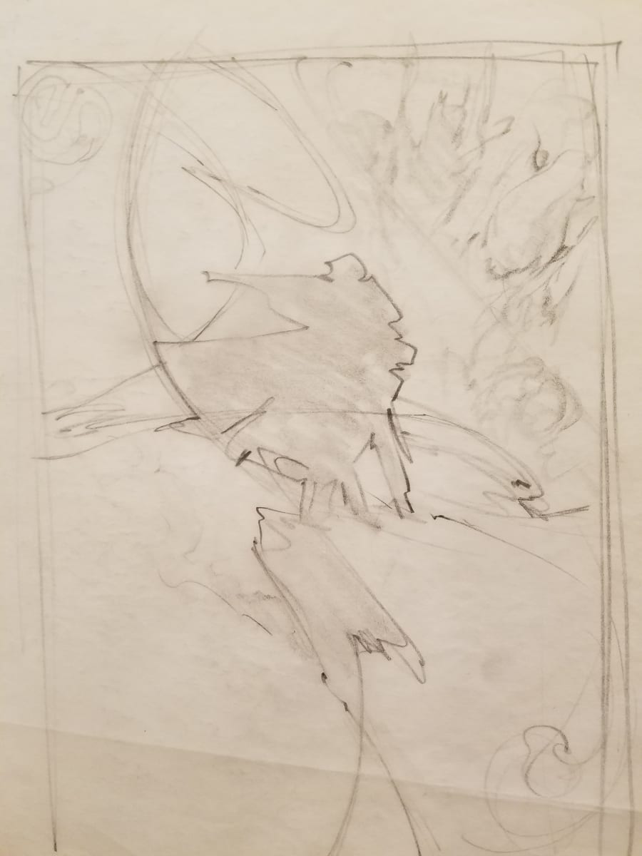 Willow Poster Concept, Rough  Layout Sketch by John Alvin, Image 1.