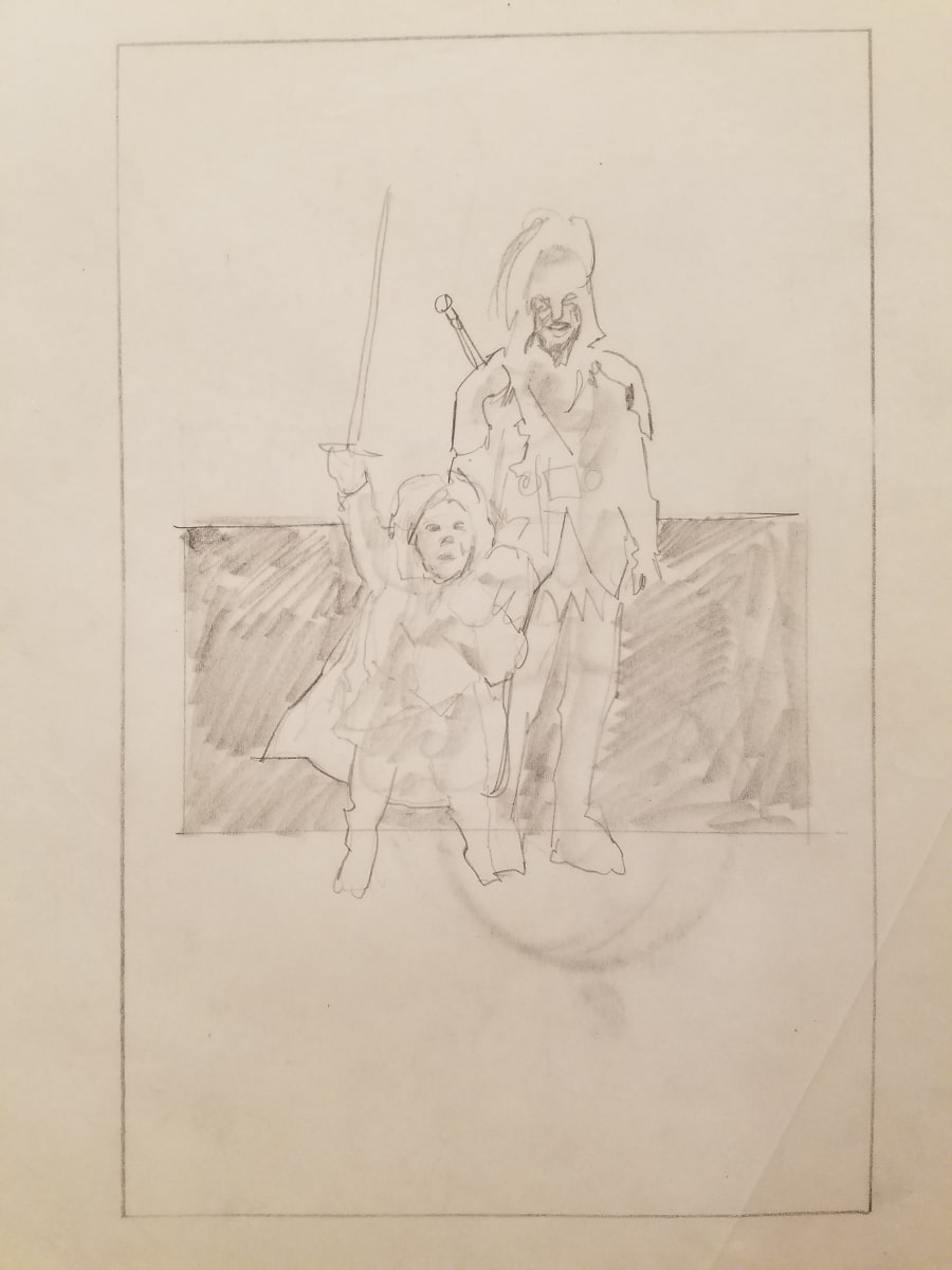 Willow Poster Concept, Willow Holding Sword Up by John Alvin, Image 1.