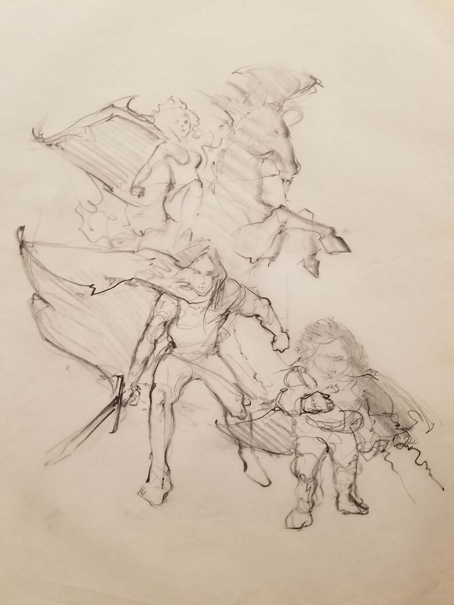 Willow Poster Concept, Willow Holding Elora by John Alvin, Image 1.