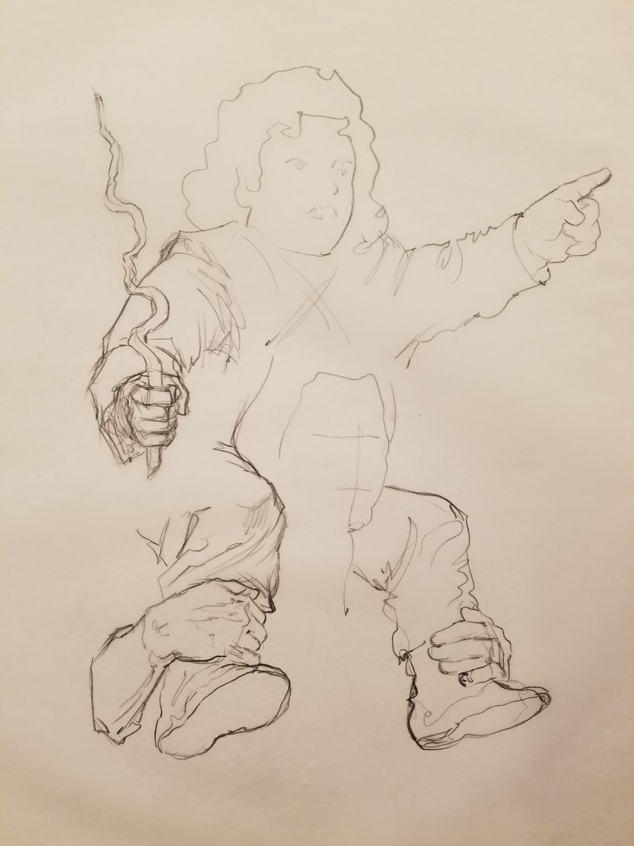 Willow Poster Concept, Rough Sketch, Willow With Wand by John Alvin, Image 1.